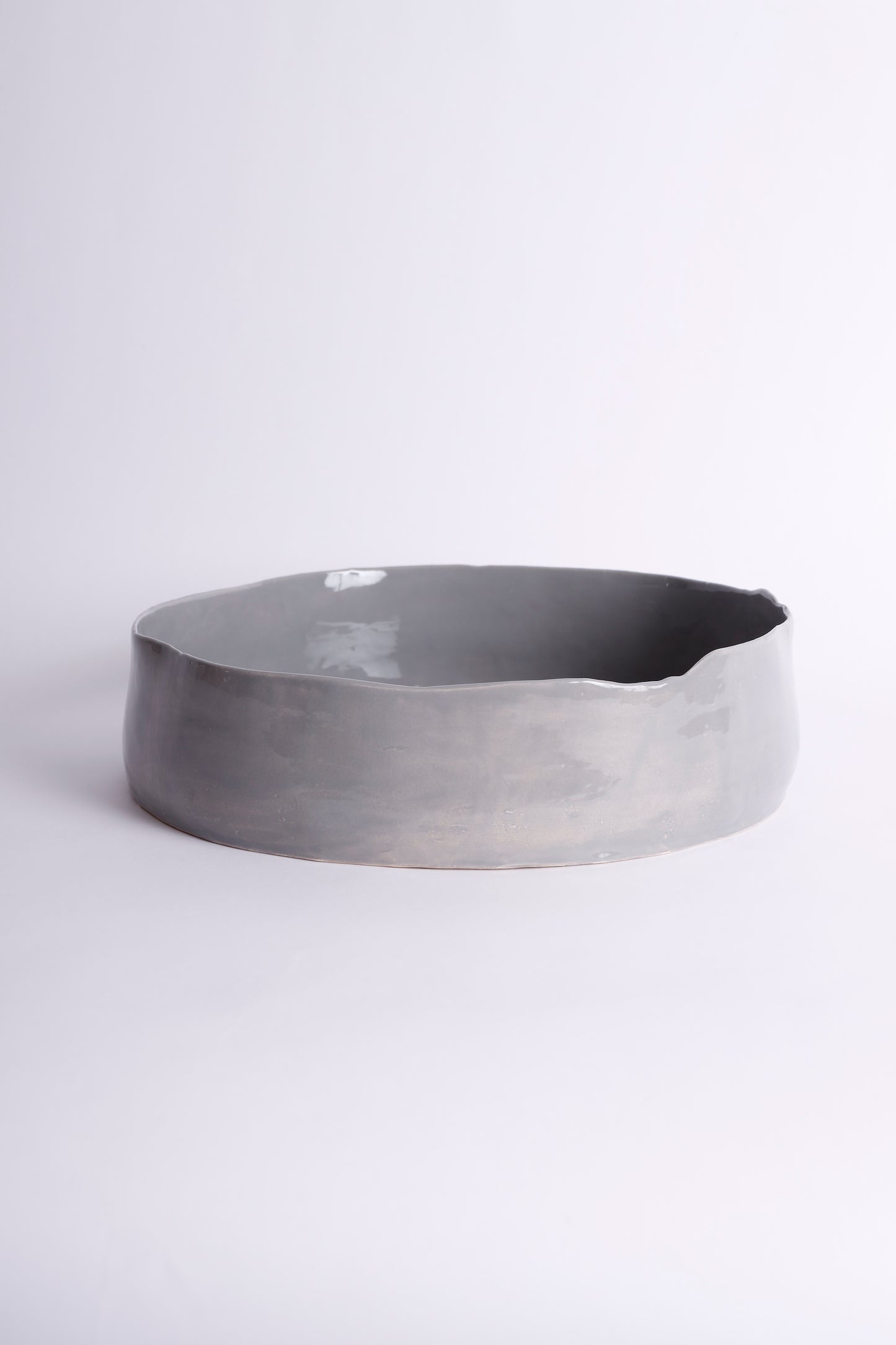 Grey Set of Platters with Rails