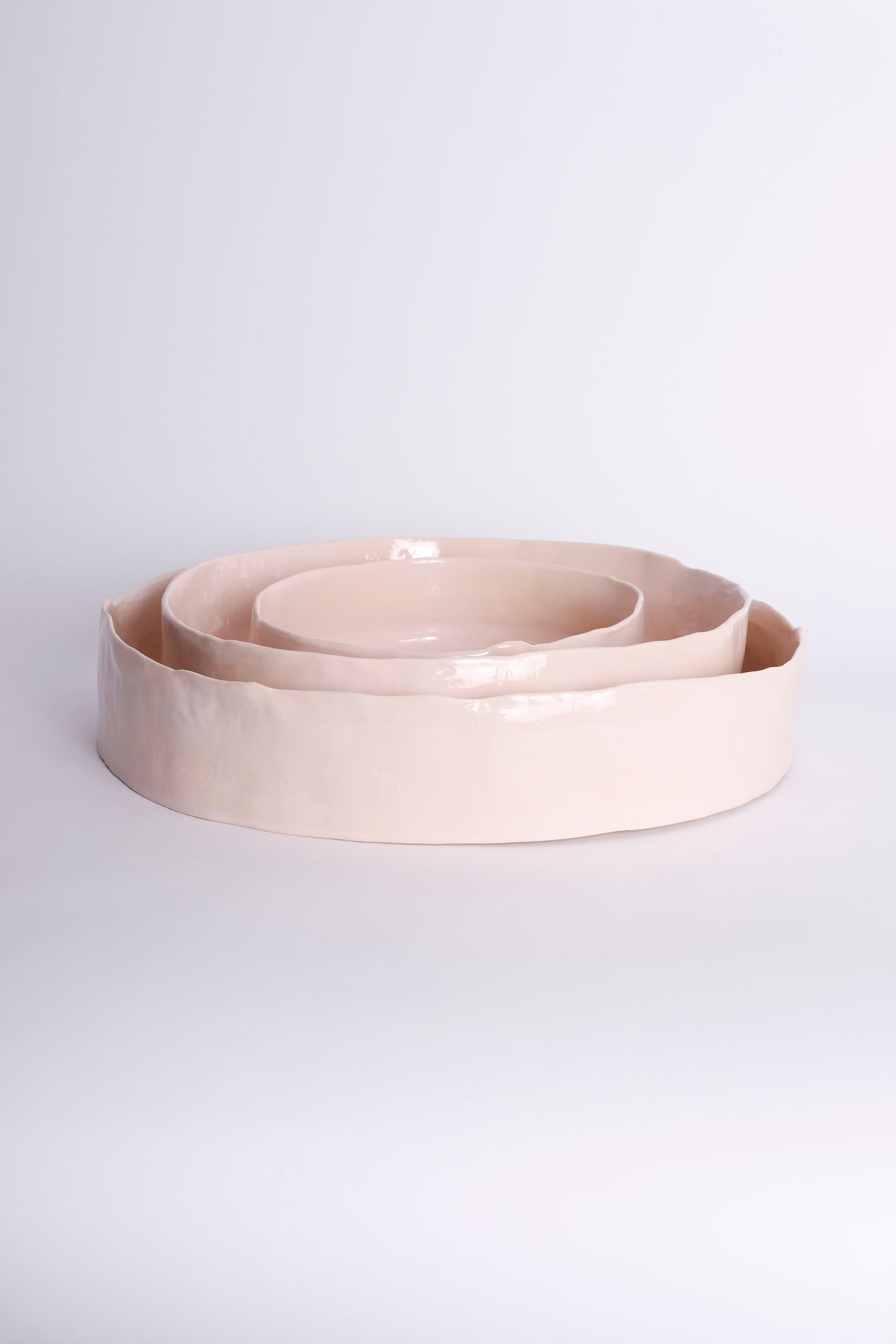 Pink Low Edge Set of Platters
