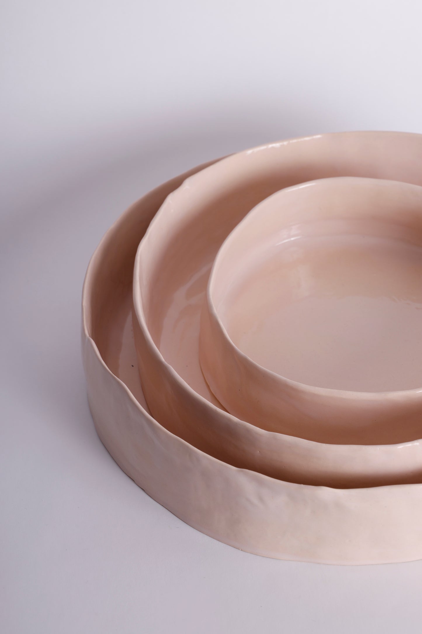 Pink Low Edge Set of Platters