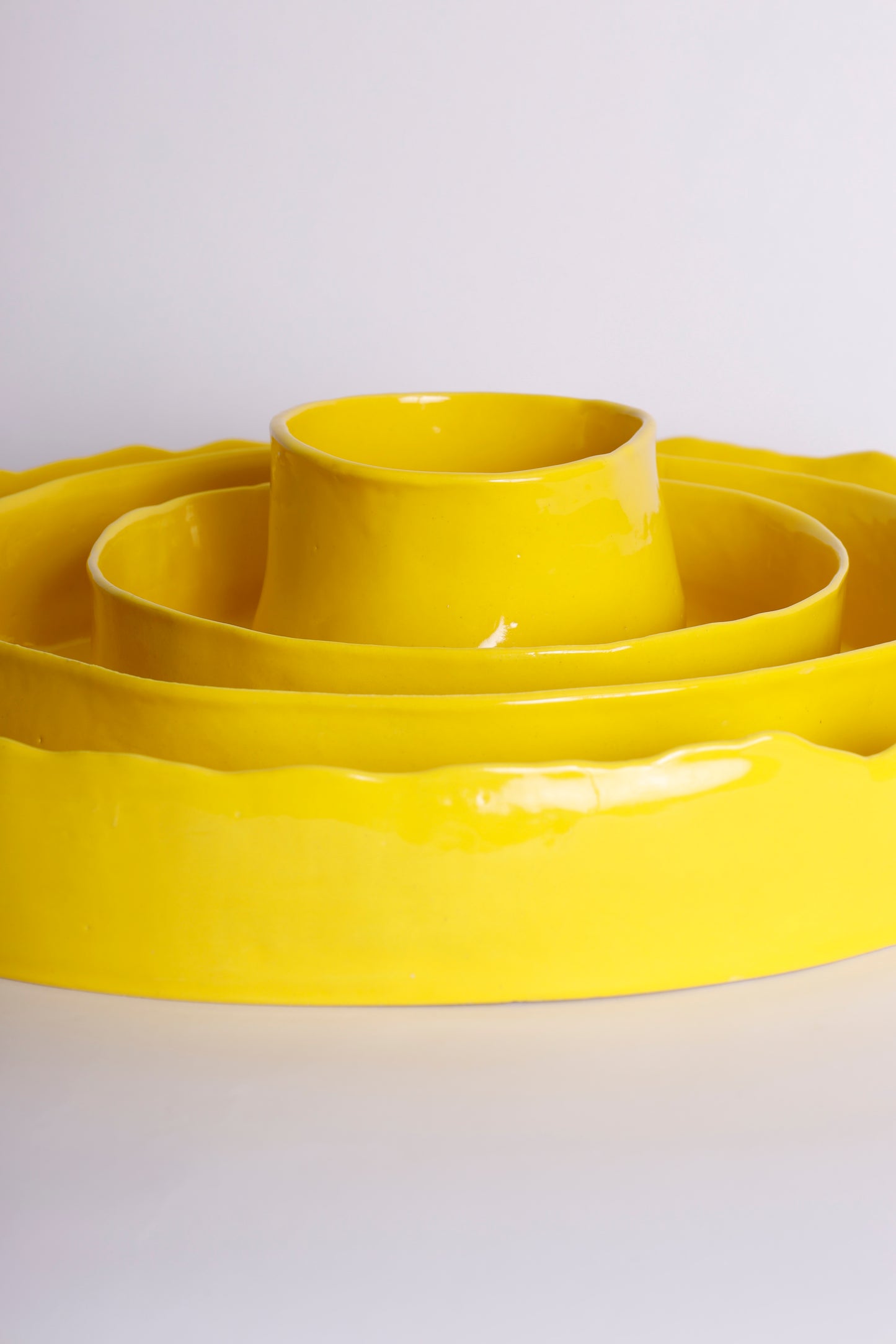 Yellow Low Edge Set of Platters