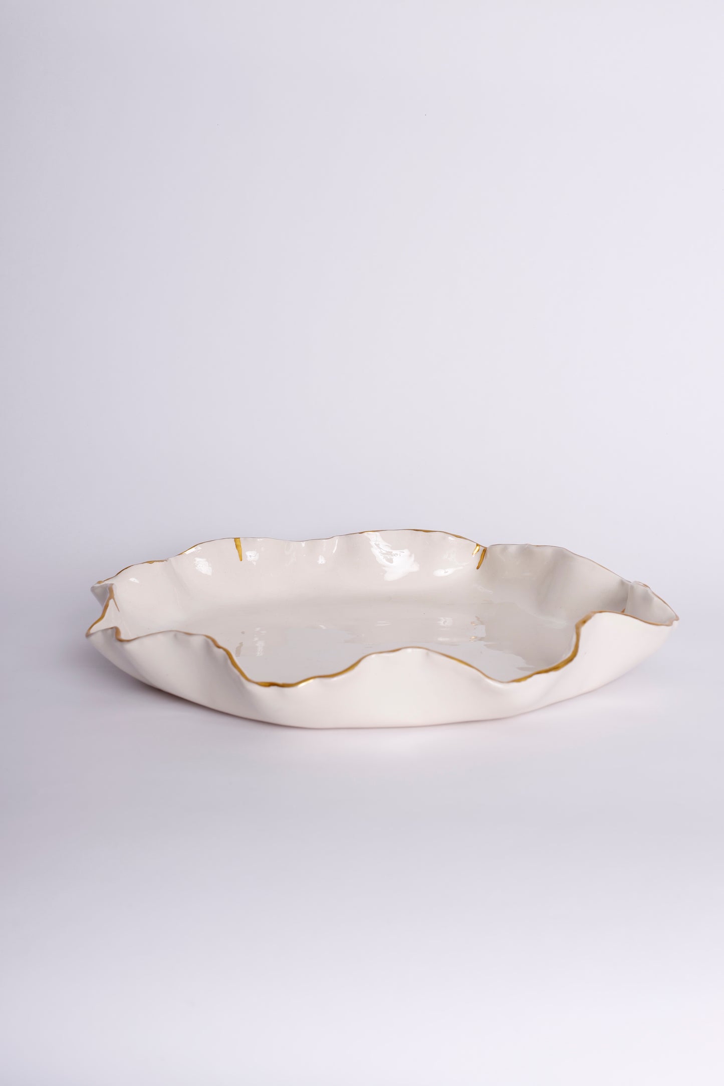 Organic Bowl with Gold Edge