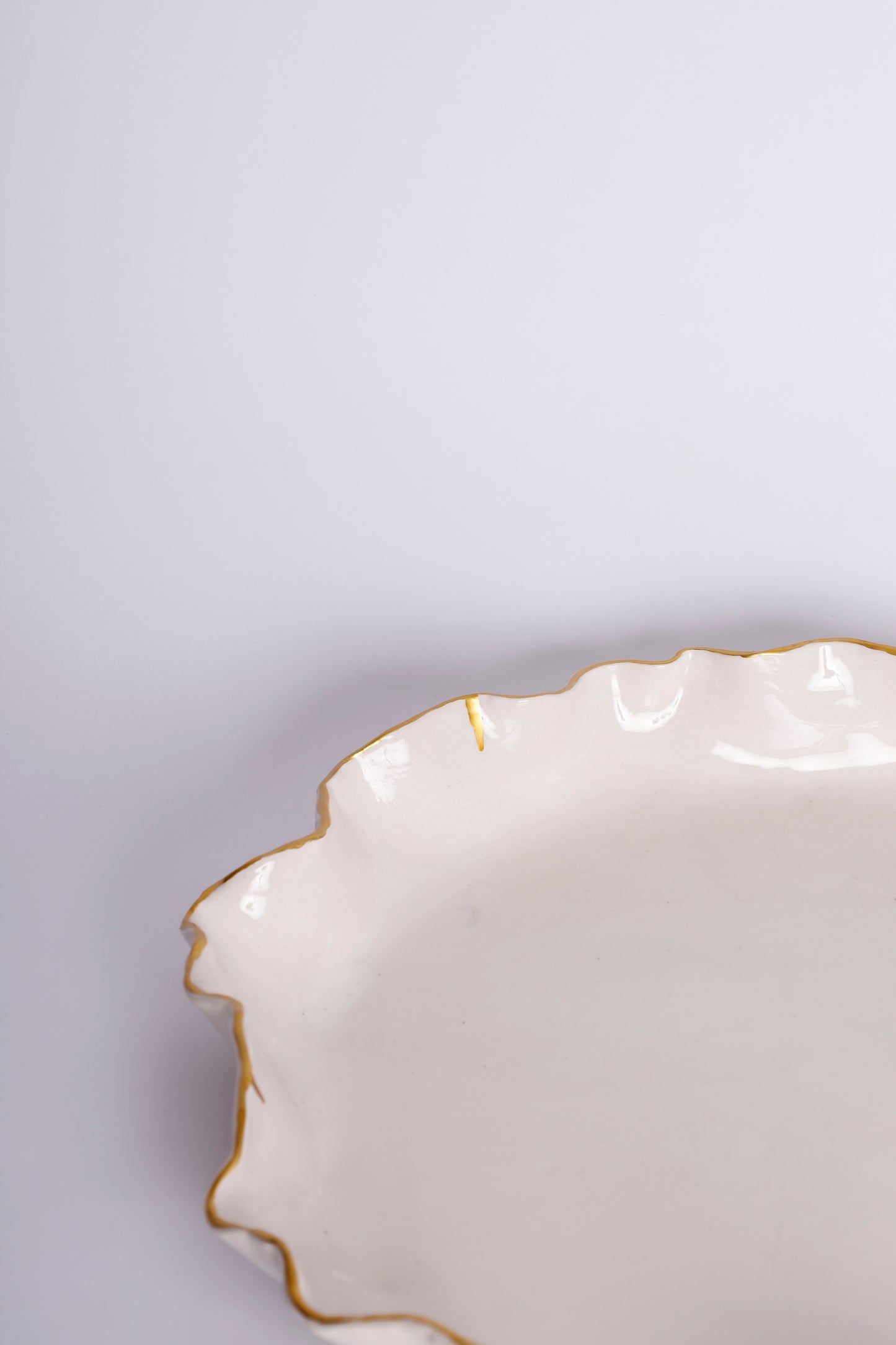 Organic Bowl with Gold Edge