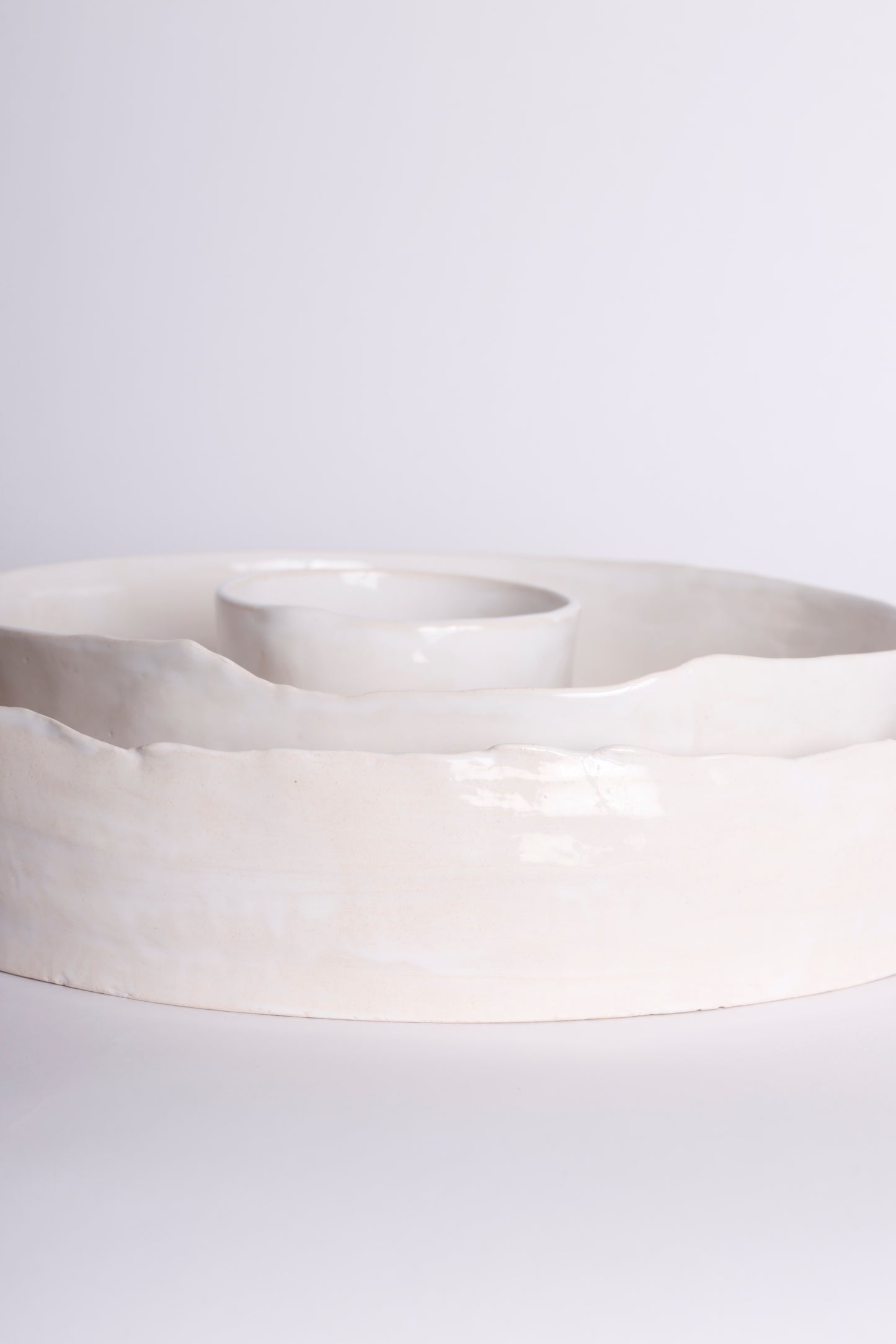 White Low Edge Set of Platters