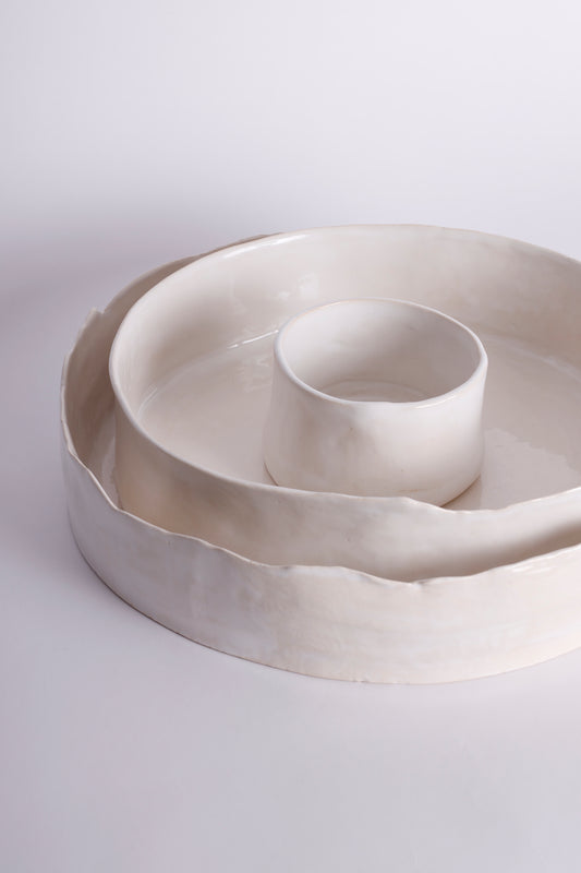 White Set of Platters