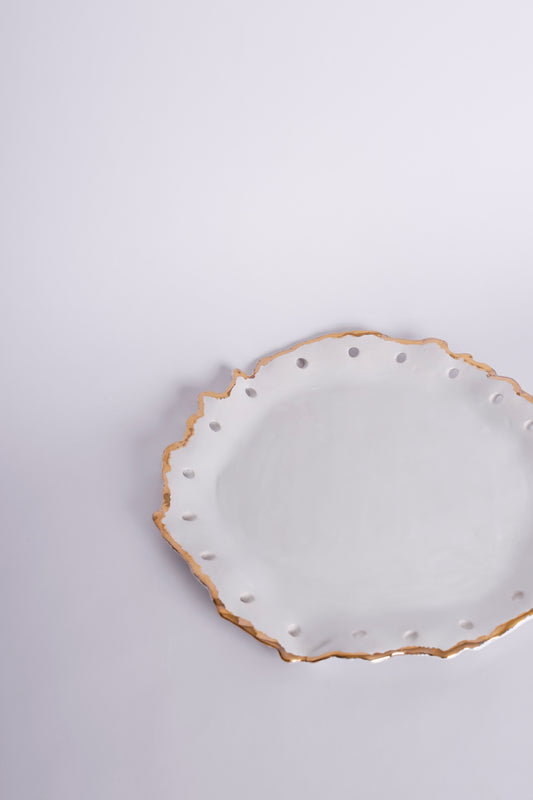 Platter with Gold and Perforations