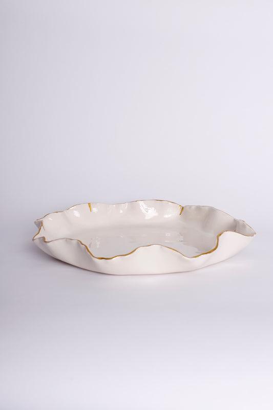 Organic Bowl with Gold Edge