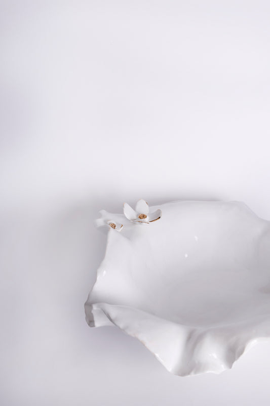 Amorphous Bowl with Flowers