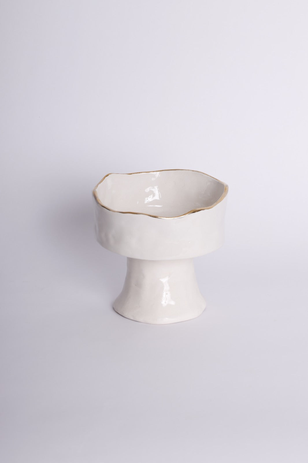 High Small Bowl with Gold Edge