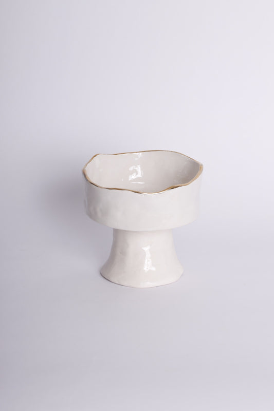High Small Bowl with Gold Edge